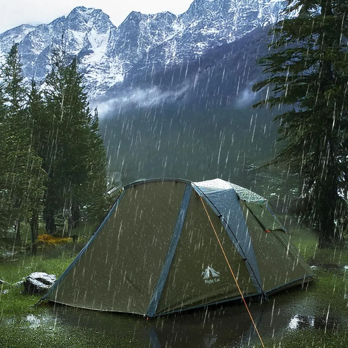 Pop Up Tent 4 Person: Waterproof Car Camping with - Image 2