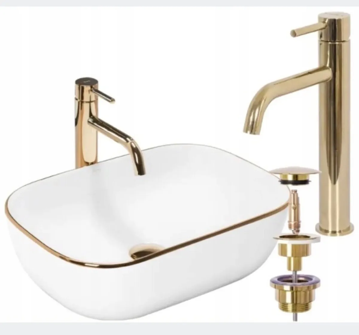 All in one set  countertop washbasin + tap+cork - Image 1