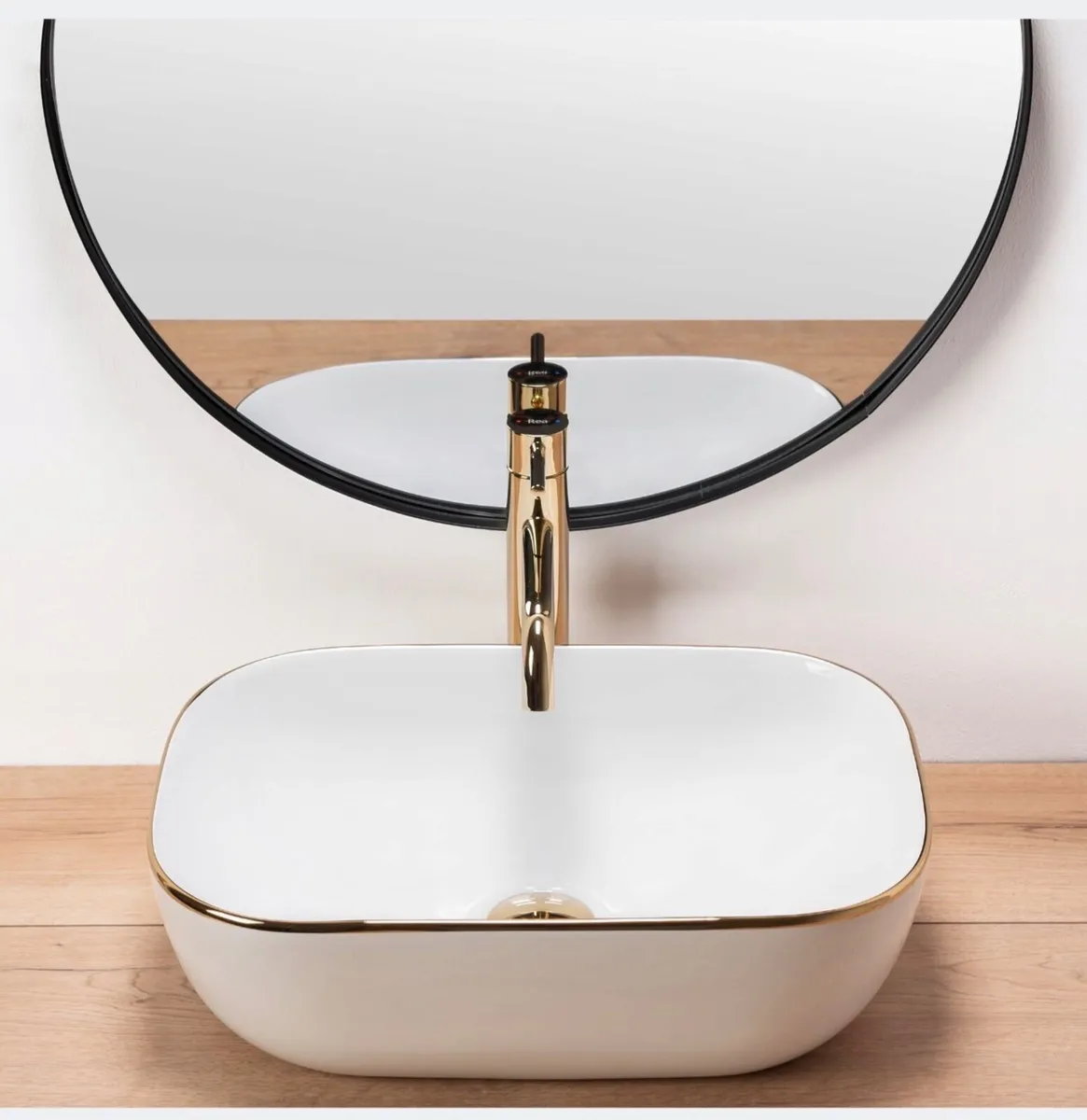 All in one set  countertop washbasin + tap+cork - Image 3