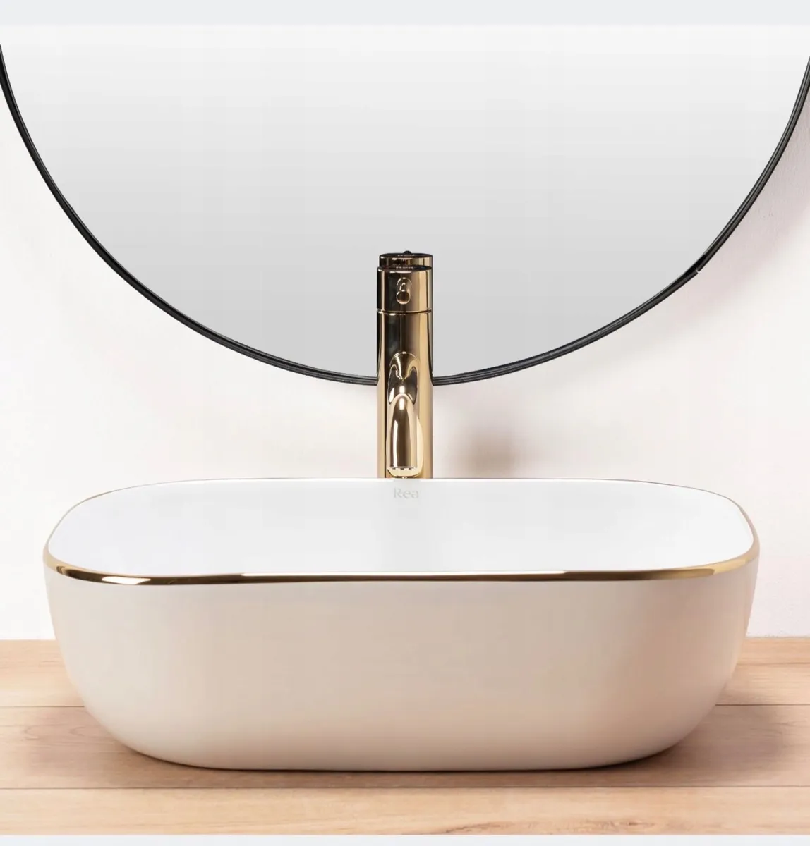 All in one set  countertop washbasin + tap+cork - Image 4