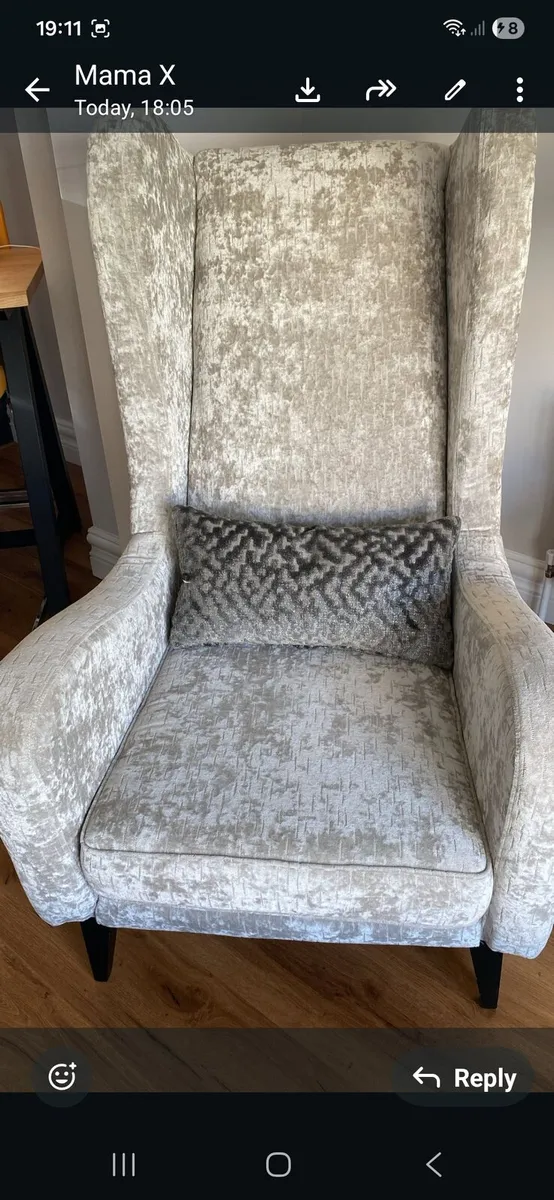 Large Custom One off Chair & foot stool - Image 4