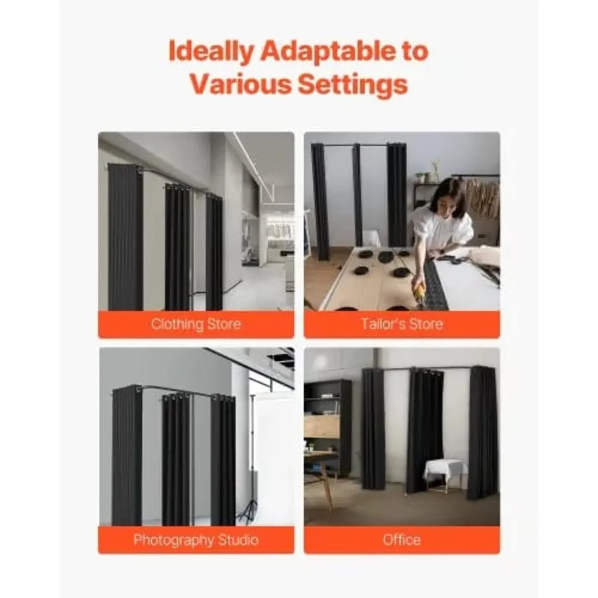 Fitting Room, Portable Changing Room with Thick Po - Image 2