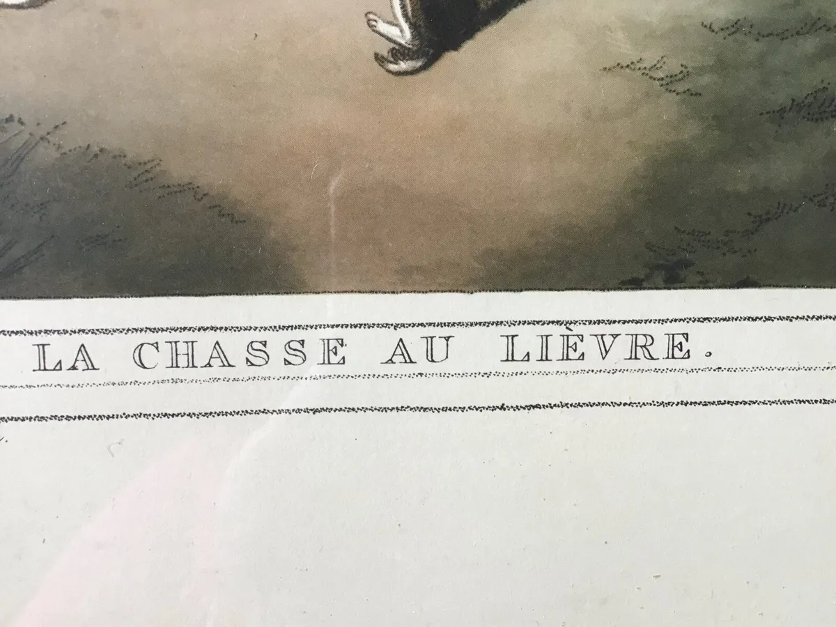 ‘La Chase au Lievre’ Hare Hunting Print-2nd S.Hewi - Image 3
