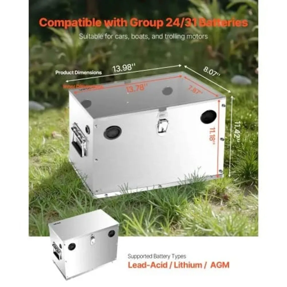 Battery Box, Group 24/31 Trolling Motor Battery Bo - Image 2