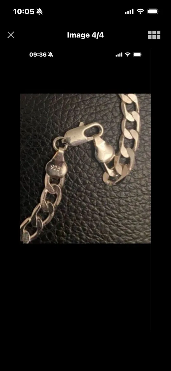 Large ‘F’ Initial on Sliver Chain - Image 4