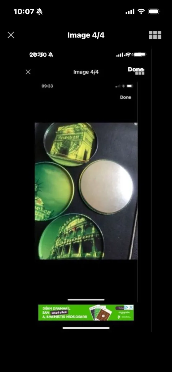 Heineken Metal Coasters (4) - Image 4