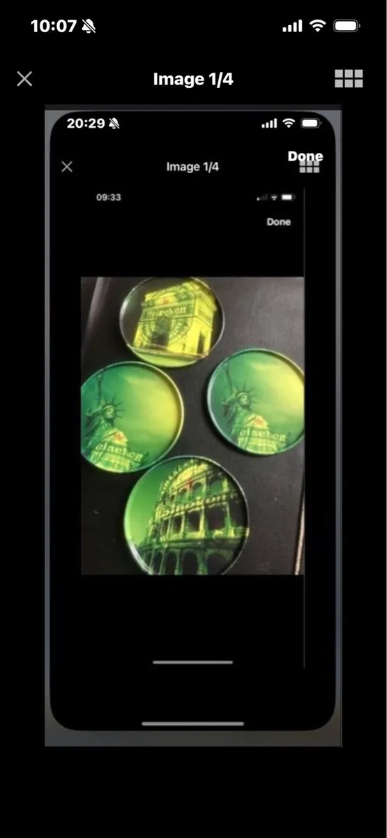 Heineken Metal Coasters (4) - Image 1