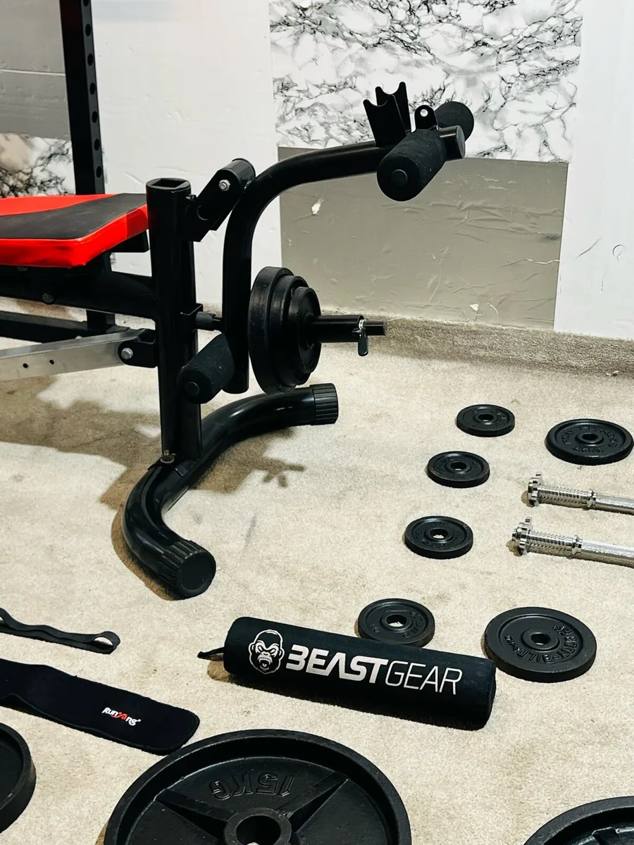 OLYMPIC HOME GYM SETUP RACK LARGE BRNCH WEIGHTS ++ - Image 3