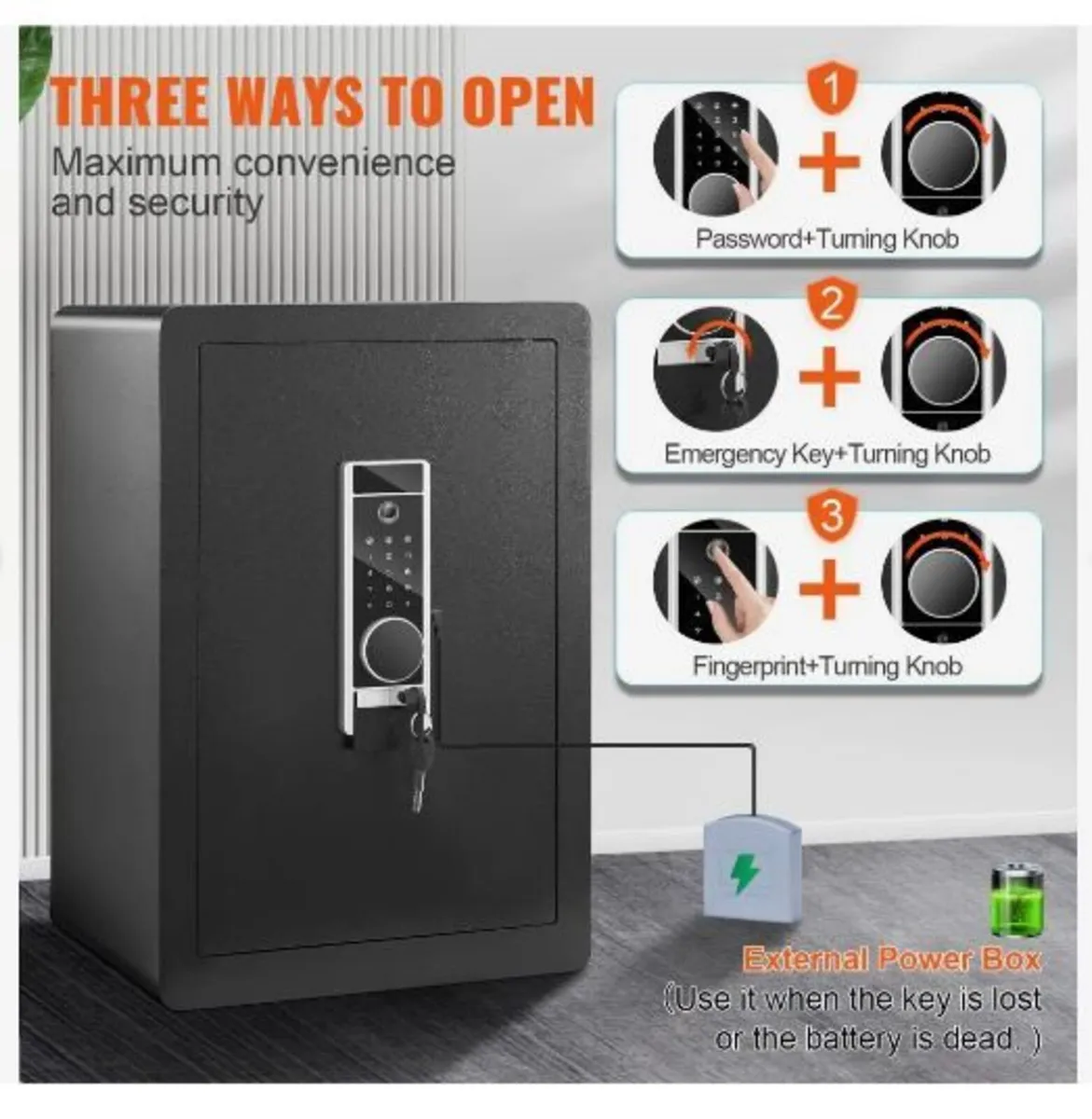Safe, 62 L Home Safe, Steel Security - Image 3