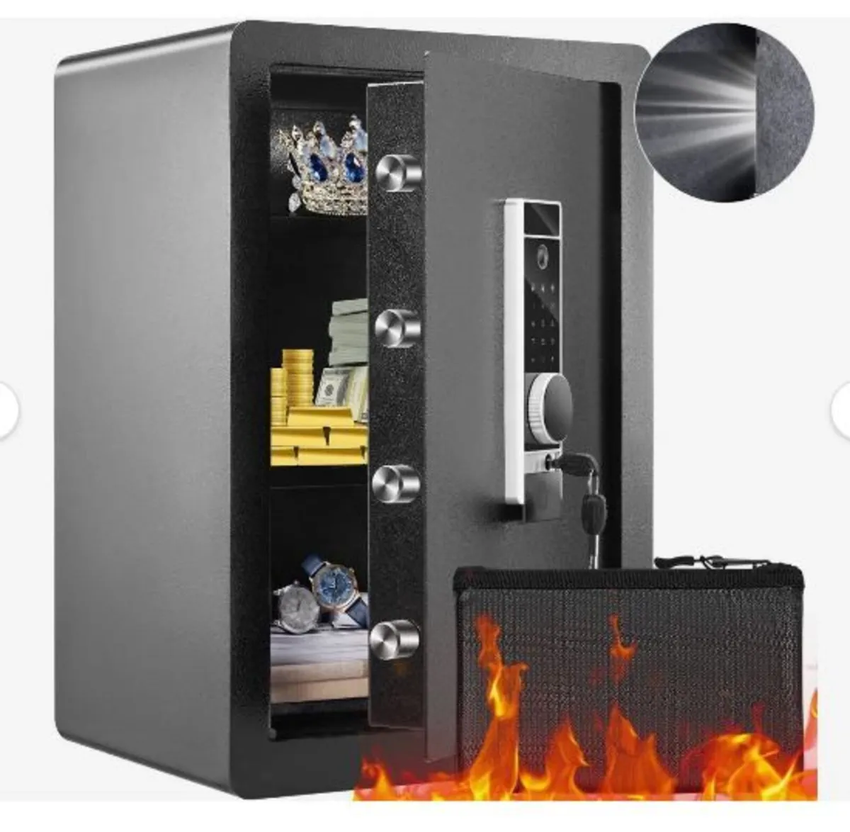 Safe, 62 L Home Safe, Steel Security - Image 1
