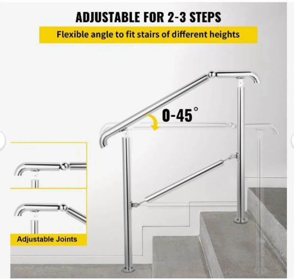 3 Step Railing Stainless Steel Transitional - Image 2