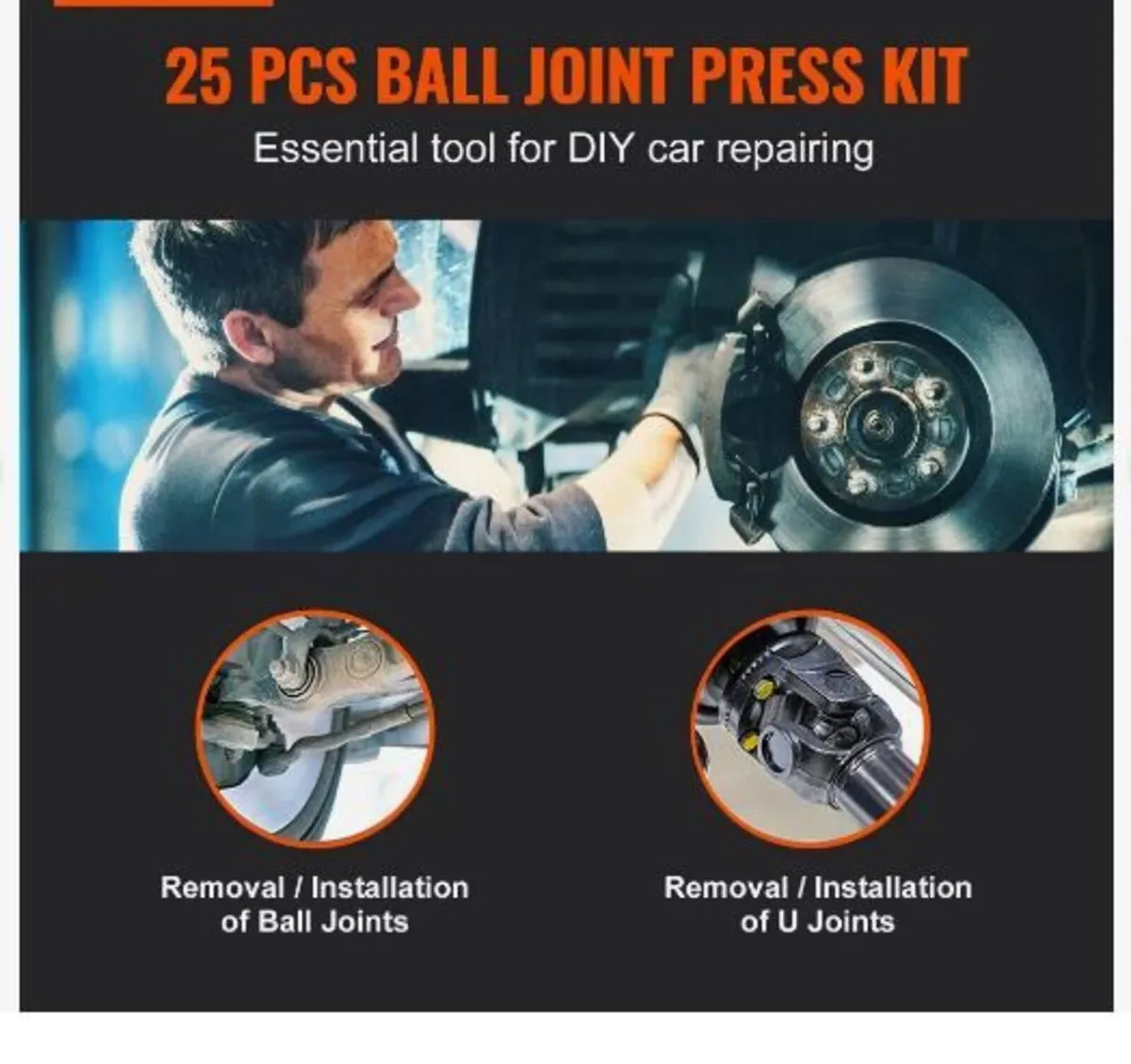 Ball Joint Press Kit, 25 pcsTool Kit - Image 2
