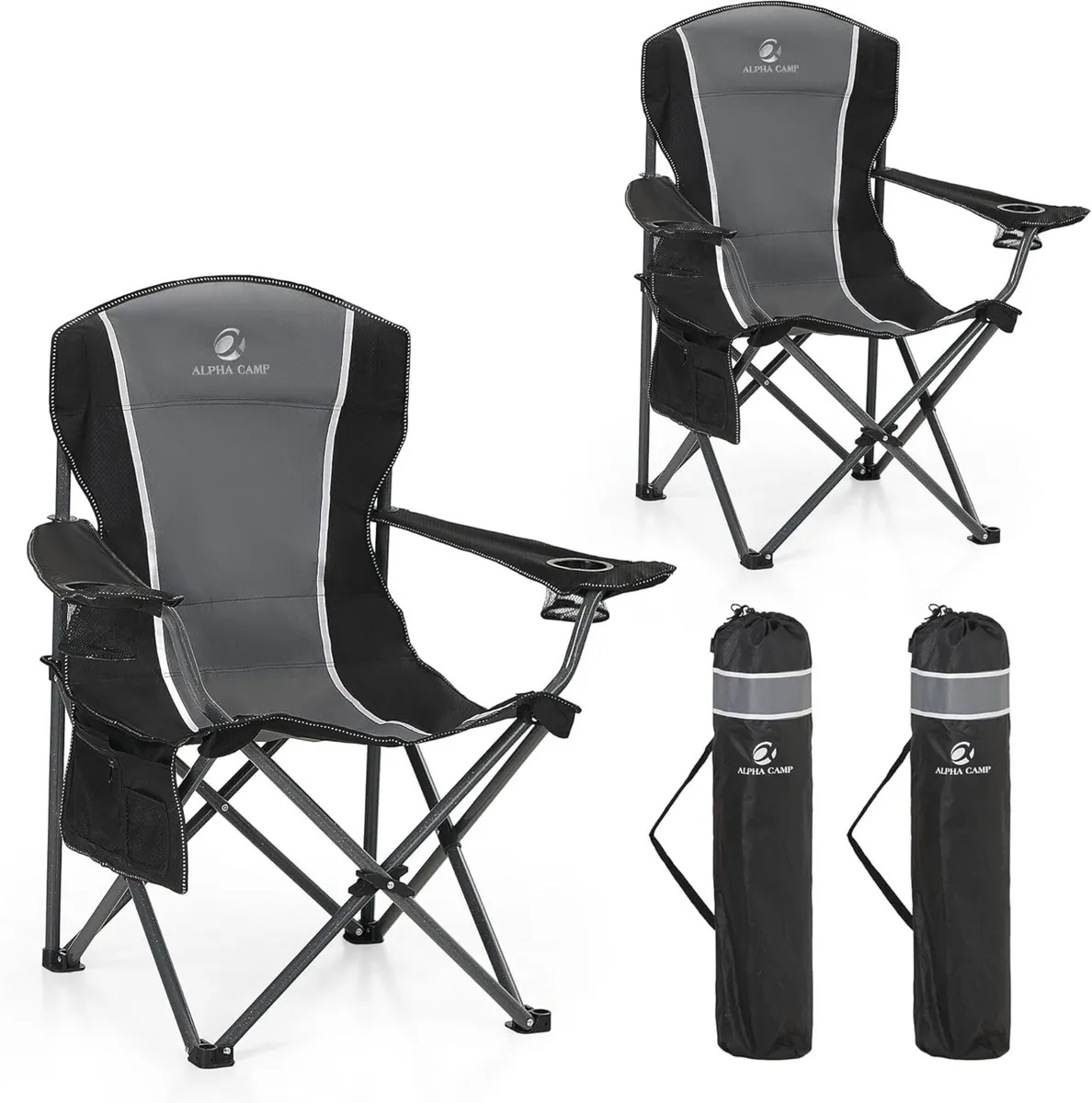Camping Chairs Set of 2 for Adults Folding Chair - Image 1