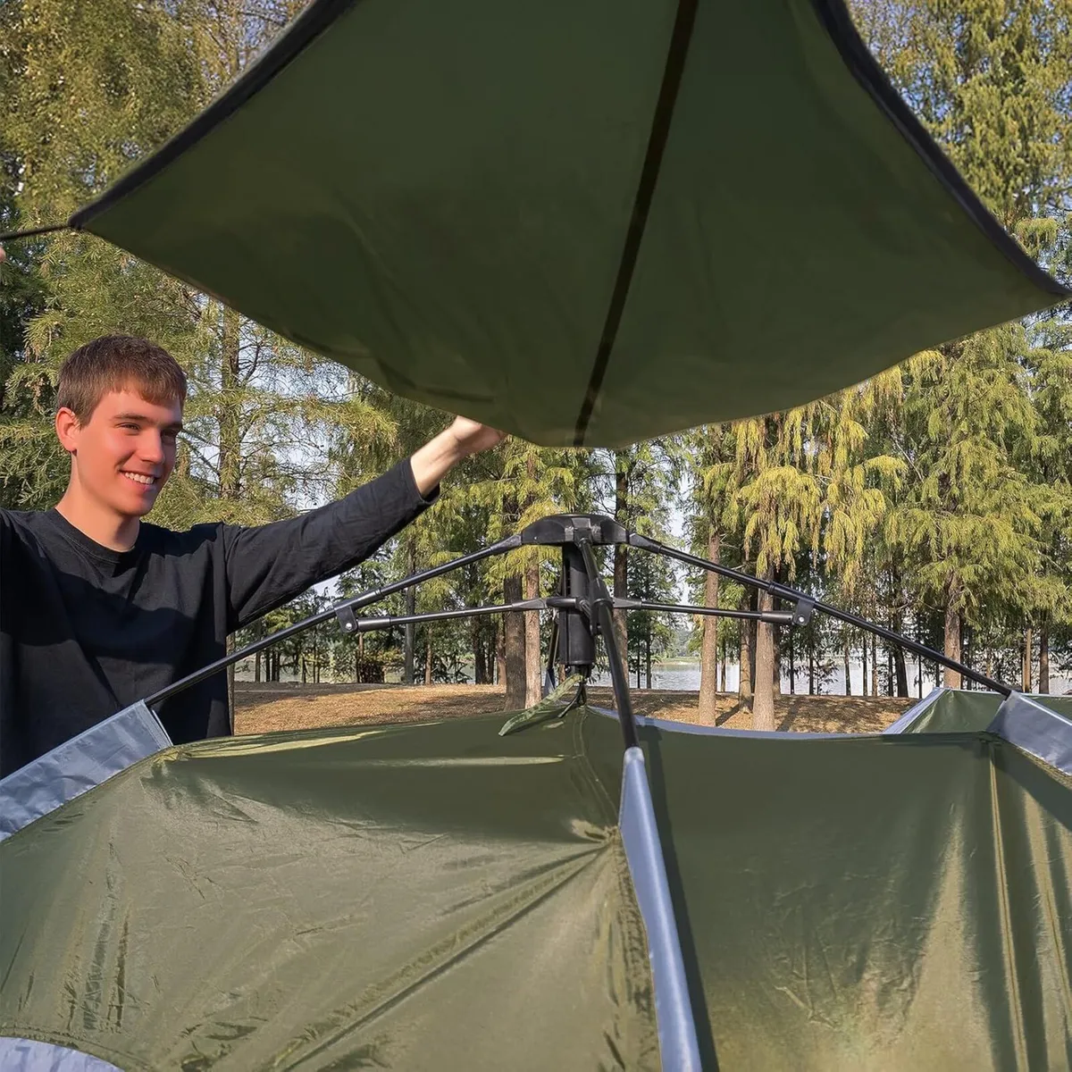 Pop Up Tent for 3 4 Man: Waterproof Camping Easy - Image 4