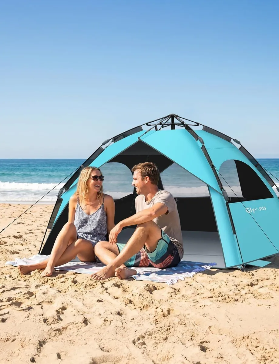 Pop Up Beach Tent Large for 4-6 Person Instant - Image 2