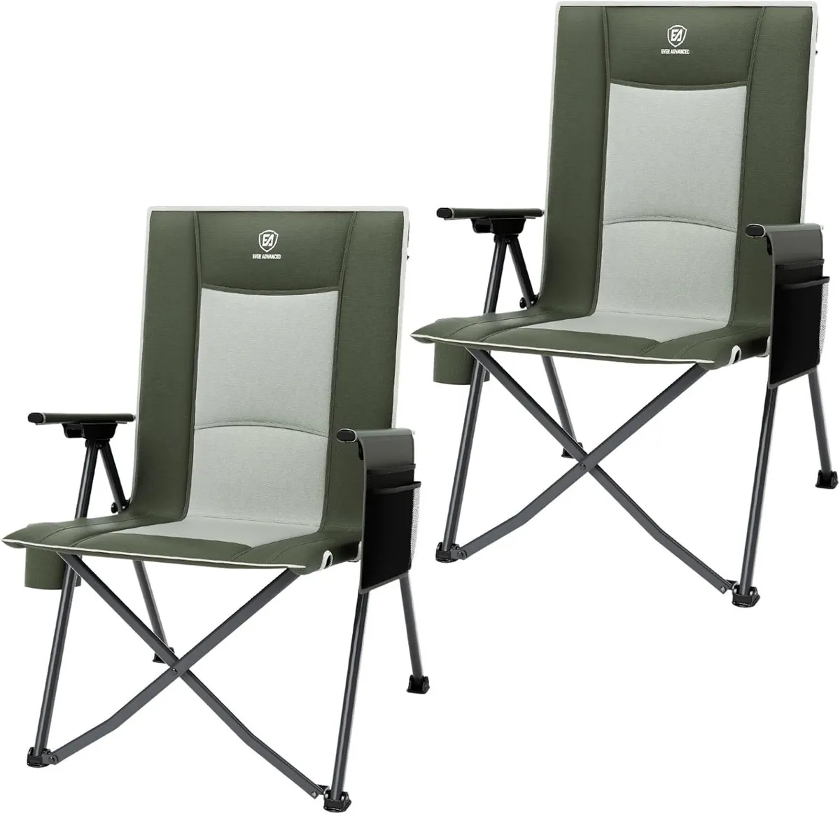 Luxury Camping Chair Folding for Adults Set of 2 - Image 1