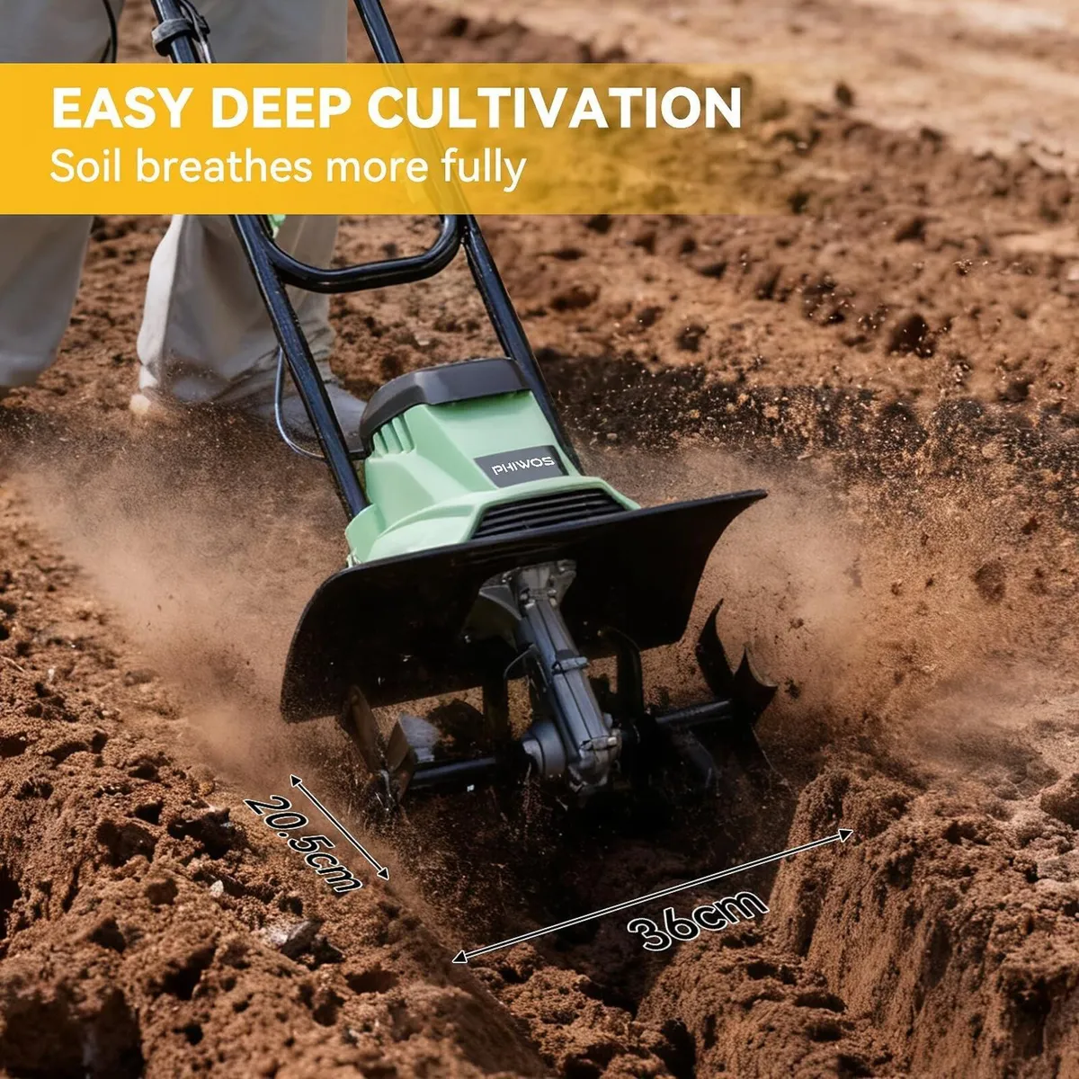 Electric Garden Tiller 1200W/1500W Soil Cultivator - Image 2