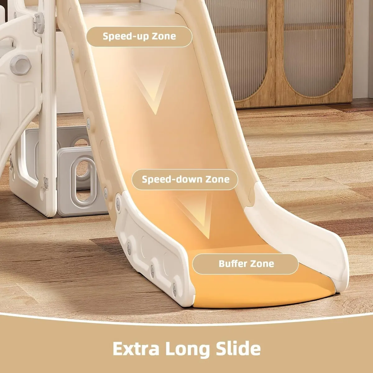 5-in-1 Kids Slide Toddler Castle with Stairs - Image 4