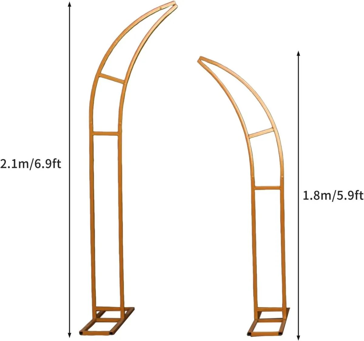 Wedding Arch Stand Metal Moon Shape Garden - Image 3