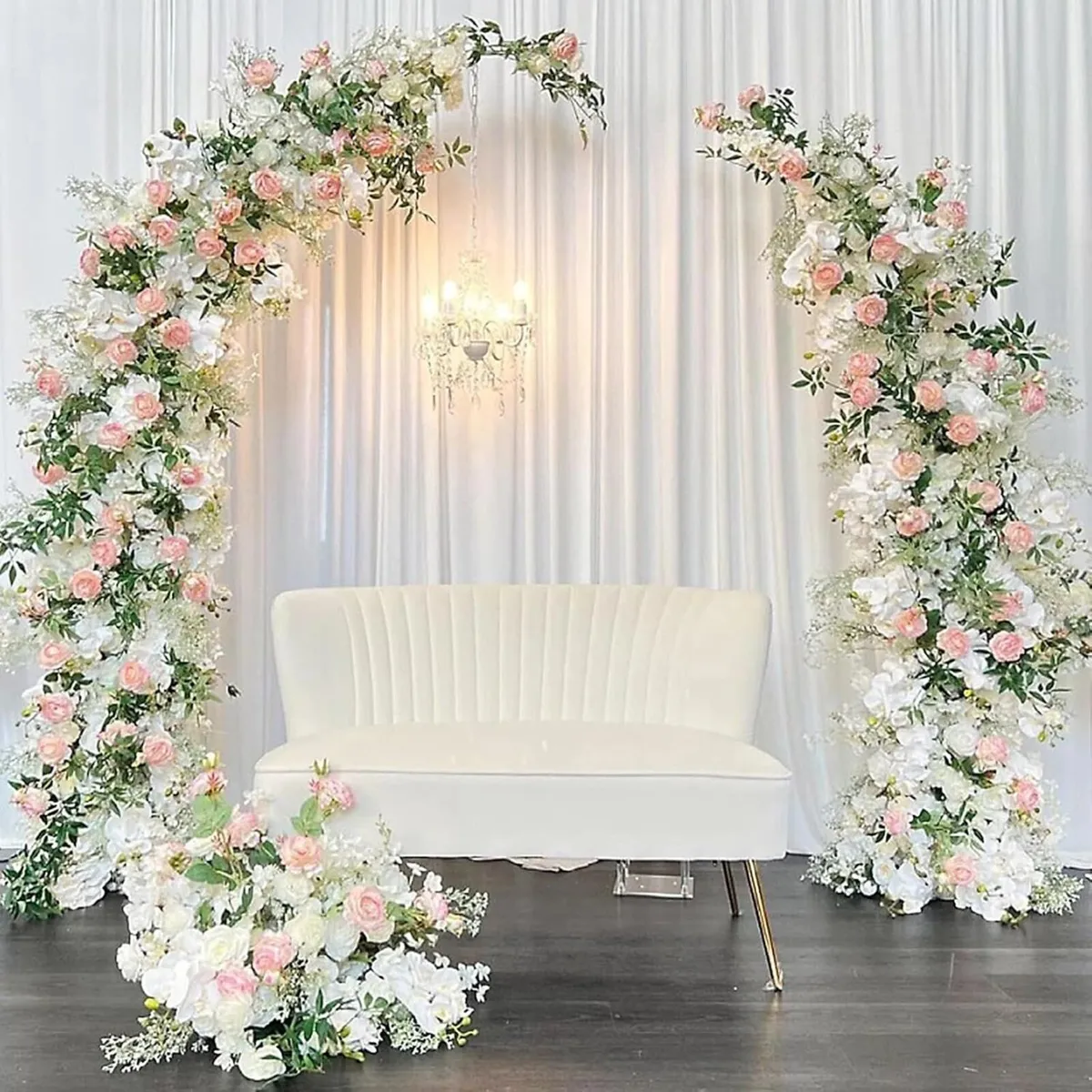 Wedding Arch Stand Metal Moon Shape Garden - Image 2