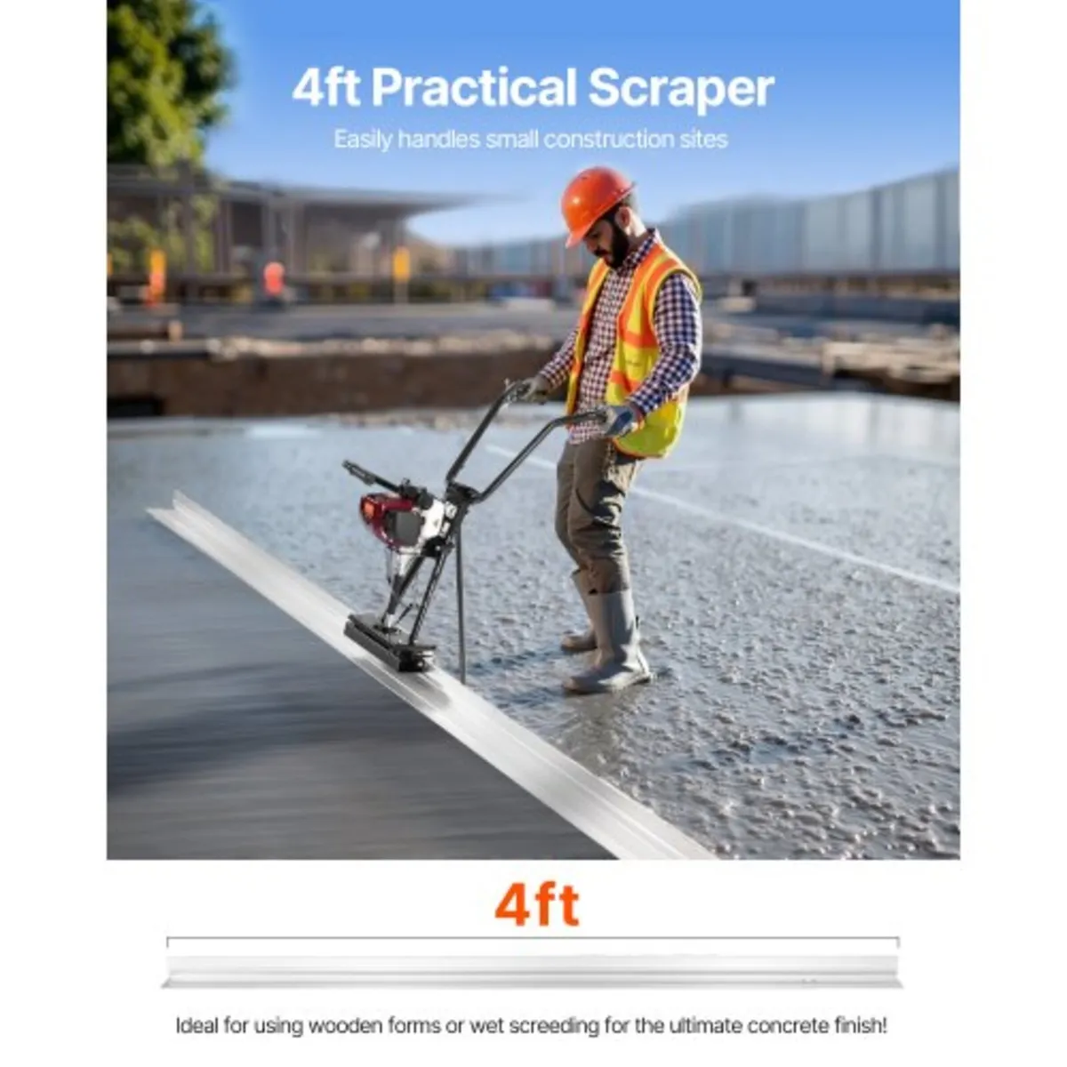 Concrete Power Screed, 4 ft Aluminum Board Straigh - Image 3