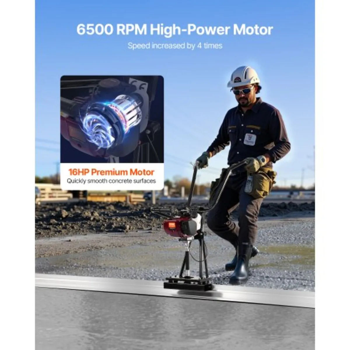 Concrete Power Screed, 4 ft Aluminum Board Straigh - Image 4