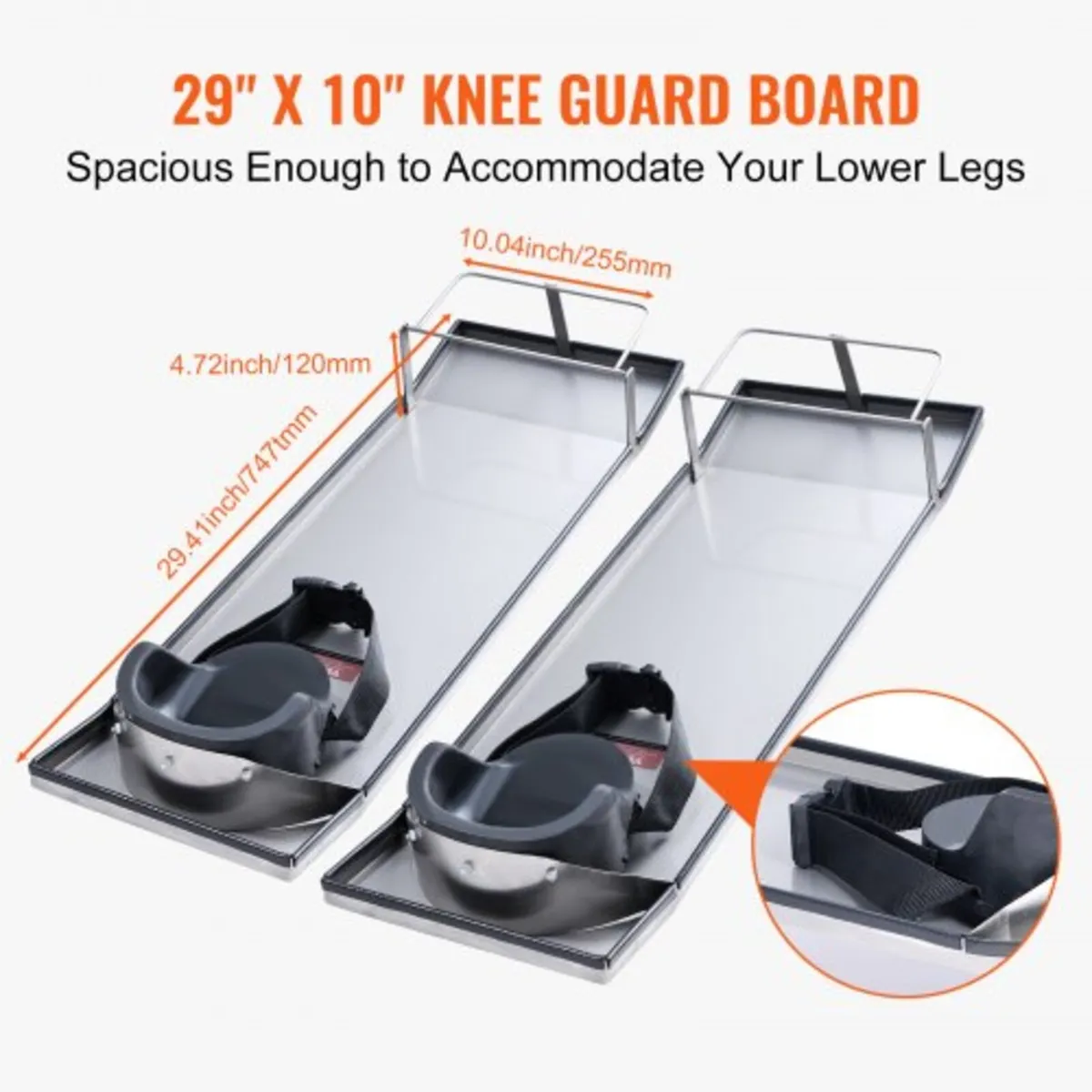 Concrete Knee Boards Stainless Steel, 30'' x 10'' - Image 2