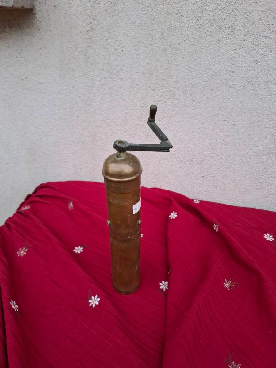 Vintage brass pepper mill