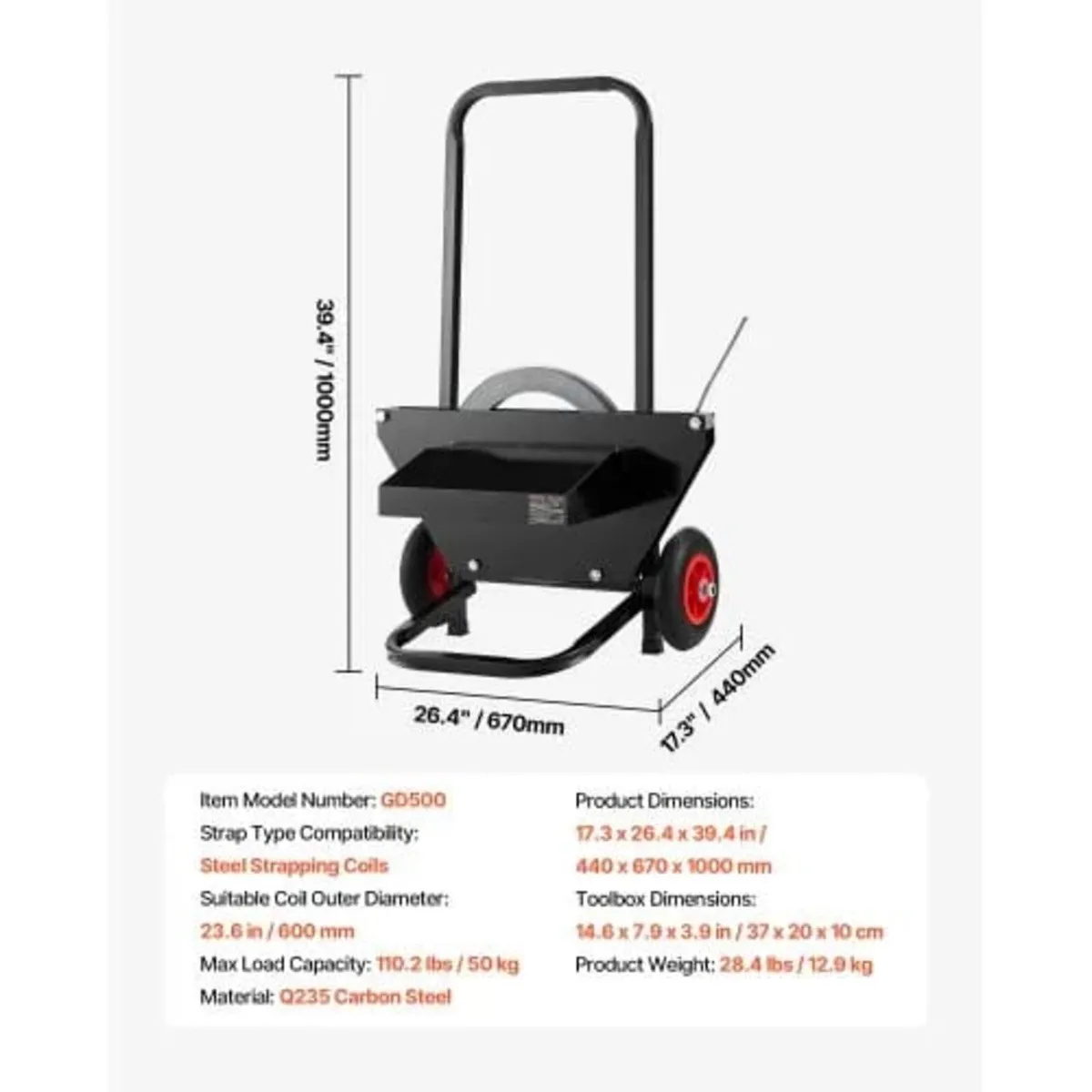 Banding Strapping Cart, Fit for Steel Strapping Co - Image 4