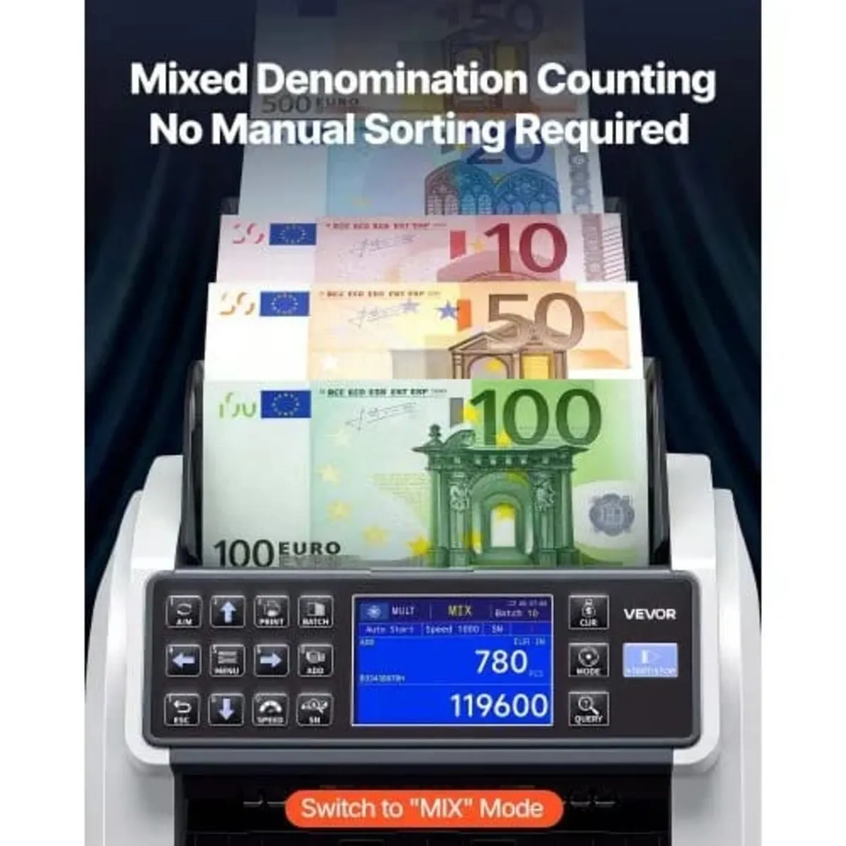 Money Counter Machine, Mixed Denomination Bill Cas - Image 4