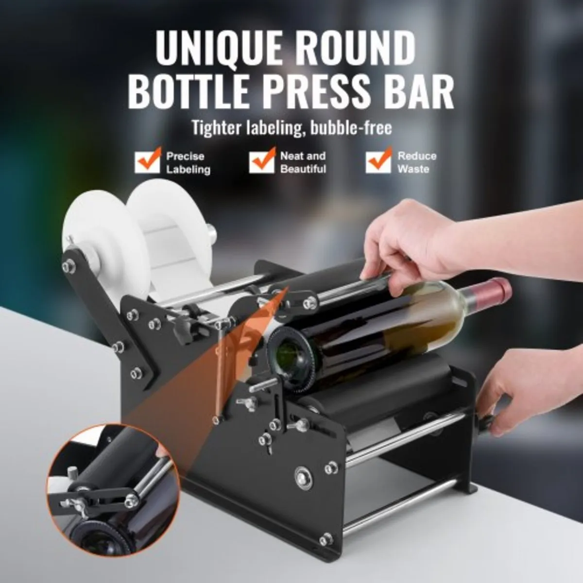 Manual Round Labeling Machine, 15-20pcs/min, Bottl - Image 2