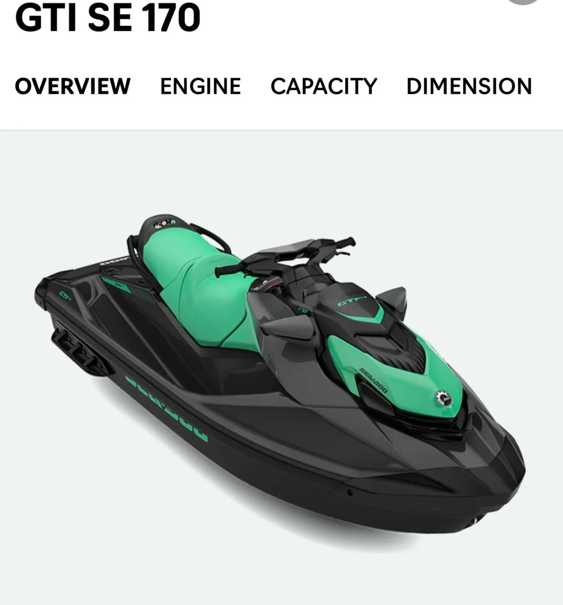 New Seadoo GTI 170SE with BRP Premium Audio - Image 1