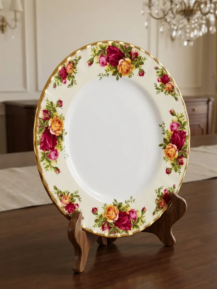 Royal Albert Old Country Roses salad plates - Image 4