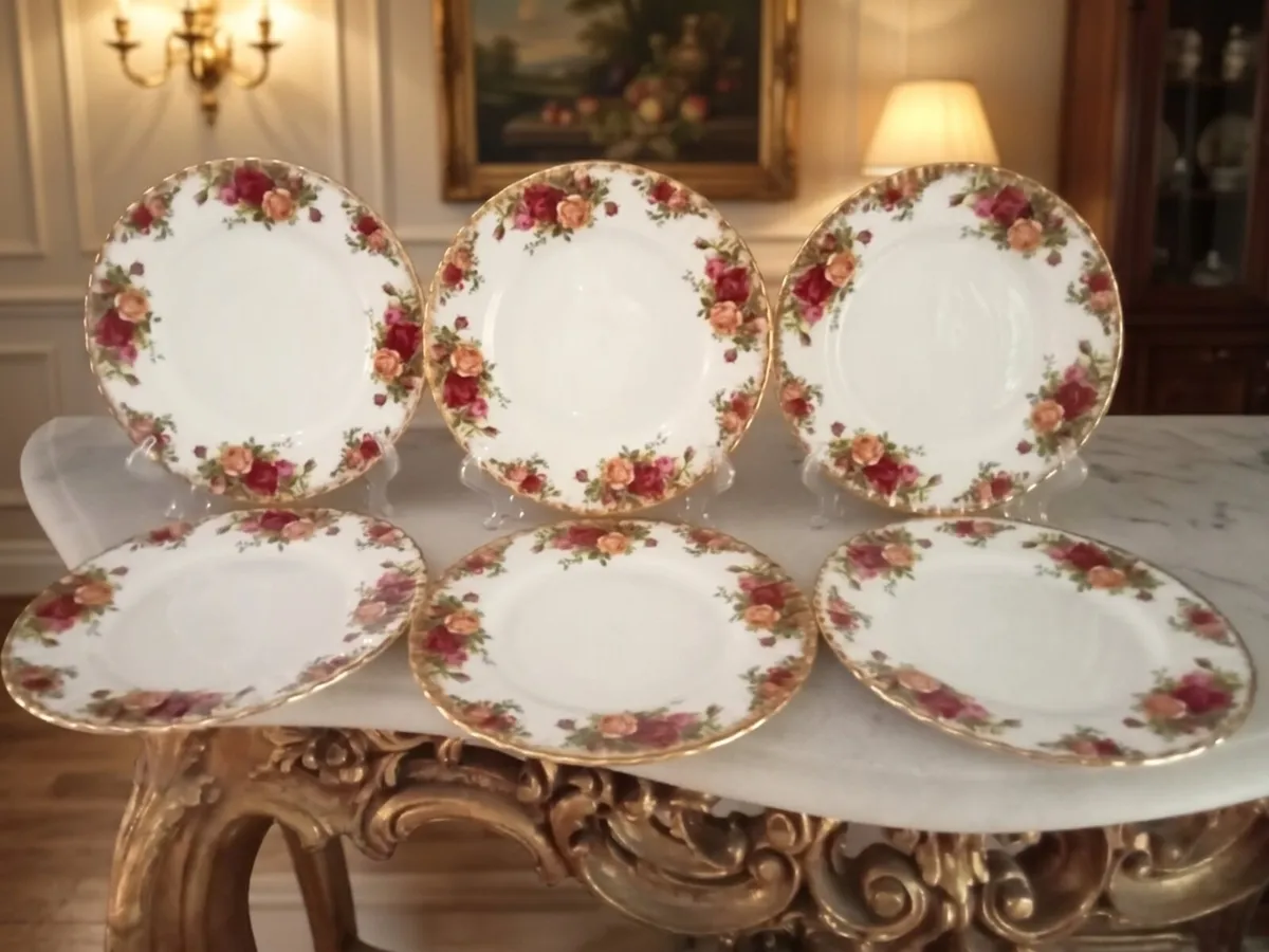 Royal Albert Old Country Roses salad plates - Image 2
