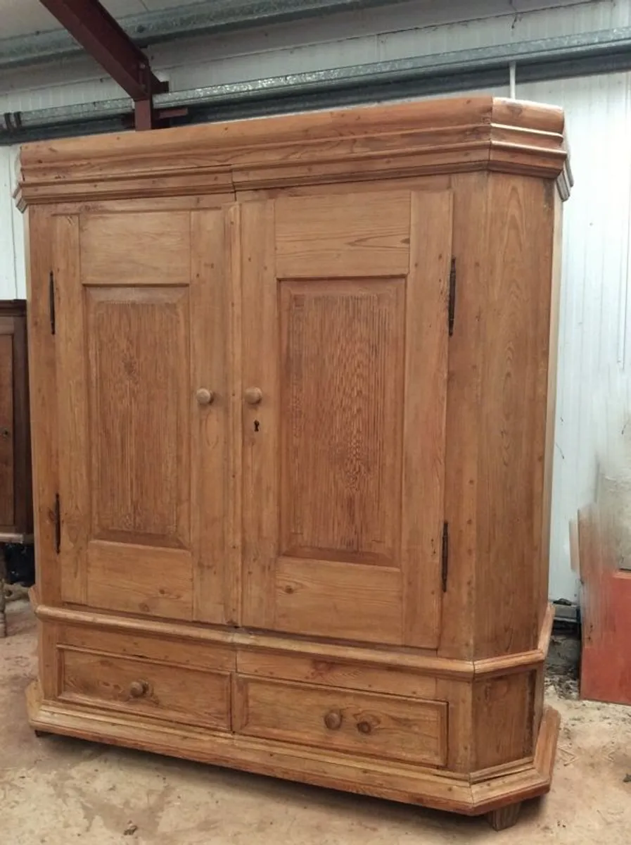 French Armoire, Wardrobe, Kitchen, Pantry, Cupboard, Linen - Image 1