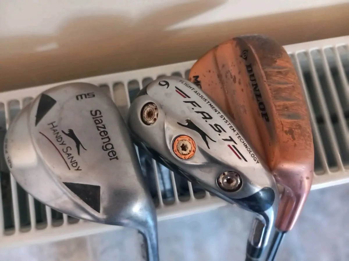 3 golf irons.  Right handed clubs. - Image 2