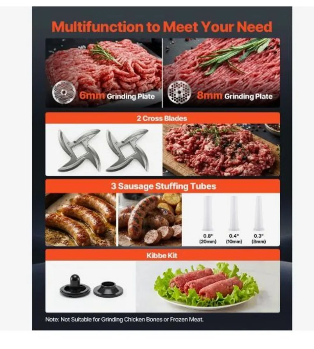 Commercial Meat Grinder, 4.2 kg/Min Capacity - Image 3