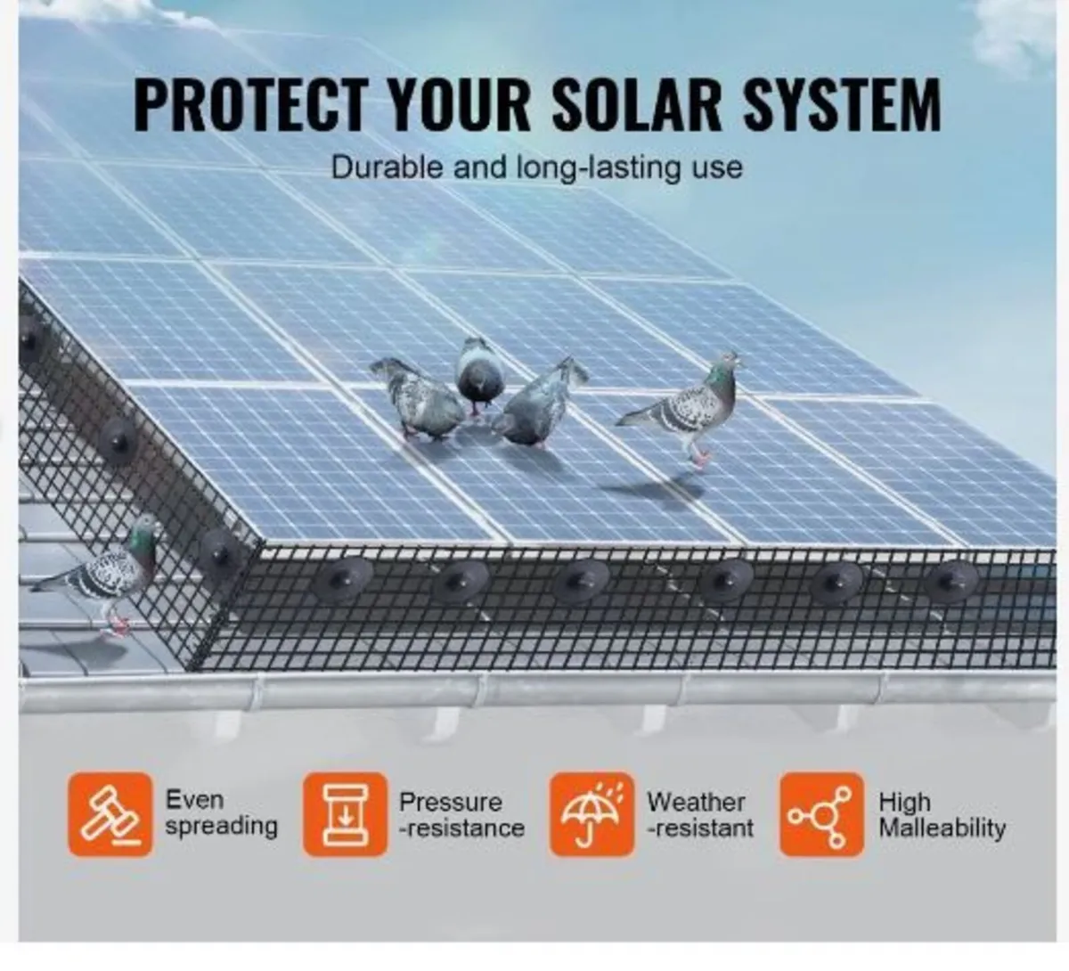 20 x 3048 cm Solar Panel Bird Guard - Image 3