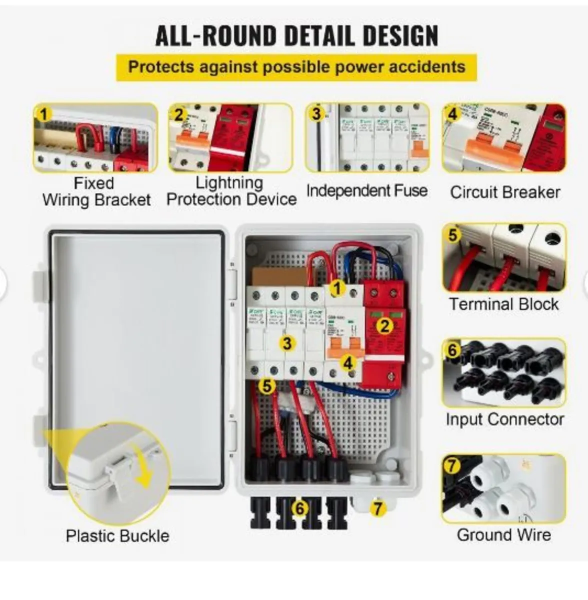 PV Combiner Box, 4 String, Solar Combiner Box - Image 4