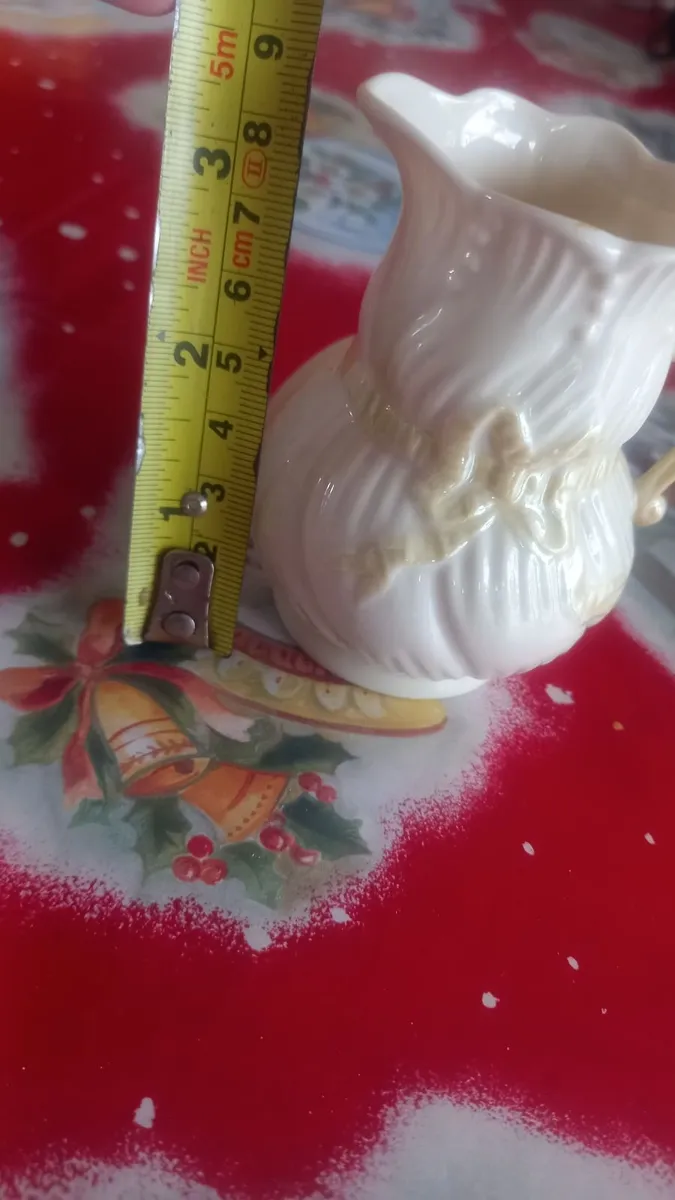 Belleek pottery creamer jug - Image 2