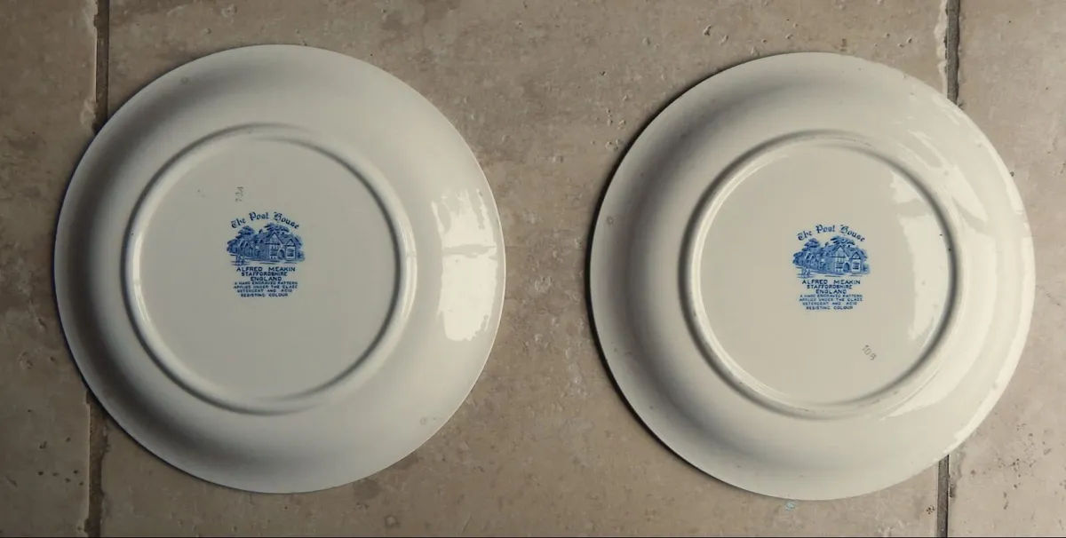 2 Alfred Meakin Staffordshire Pottery Plates - Image 2