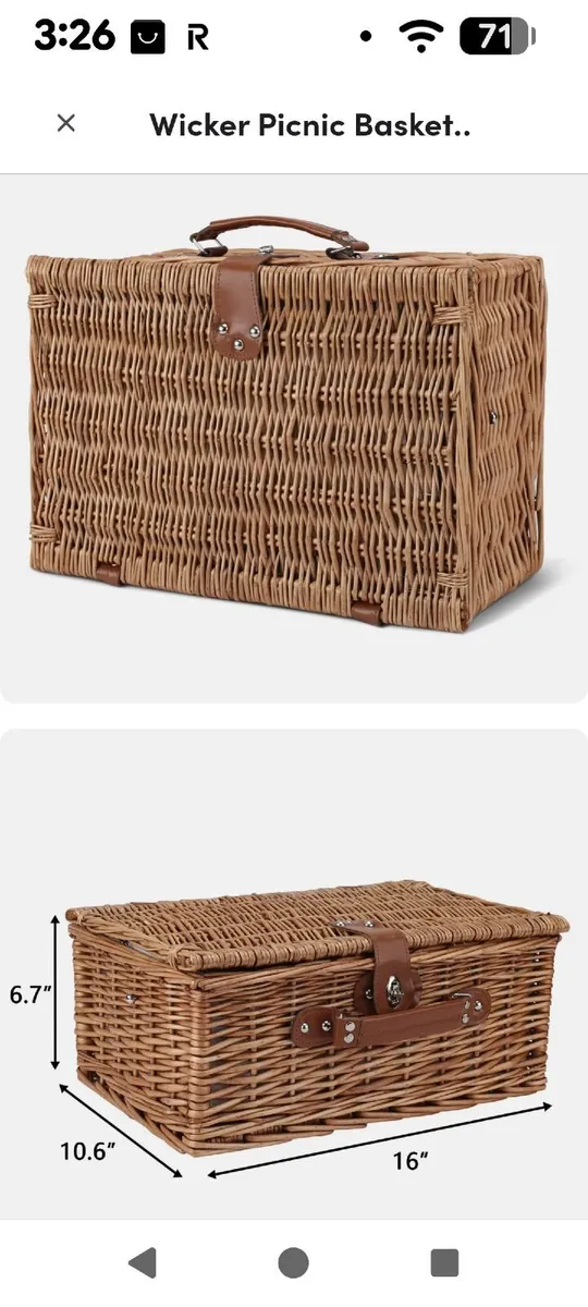 Vintage Picnic basket - Image 2