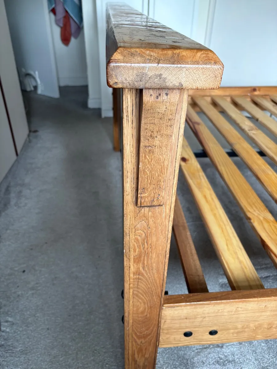 Bed frame solid oak - Image 3