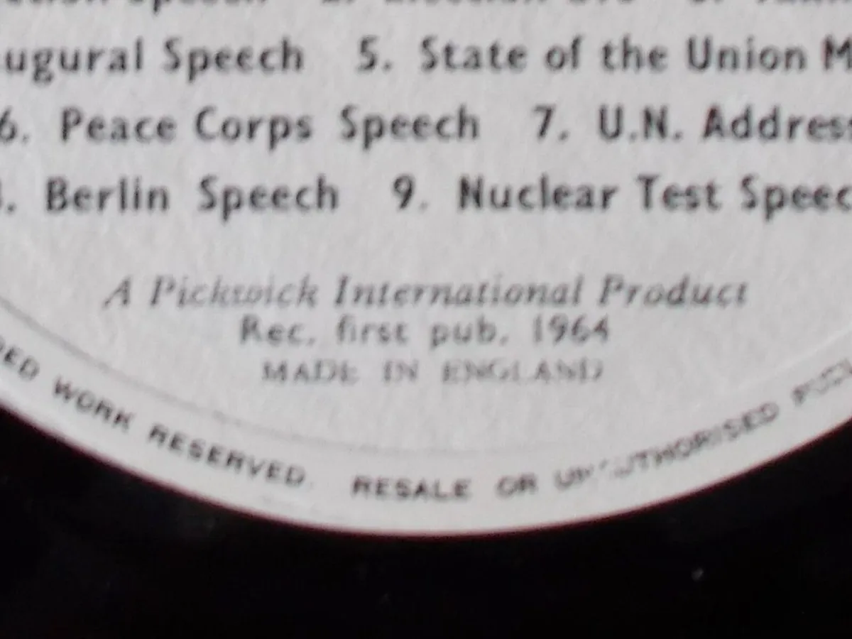 John Fitzgerald Kennedy Vinyl LP Record - Image 3
