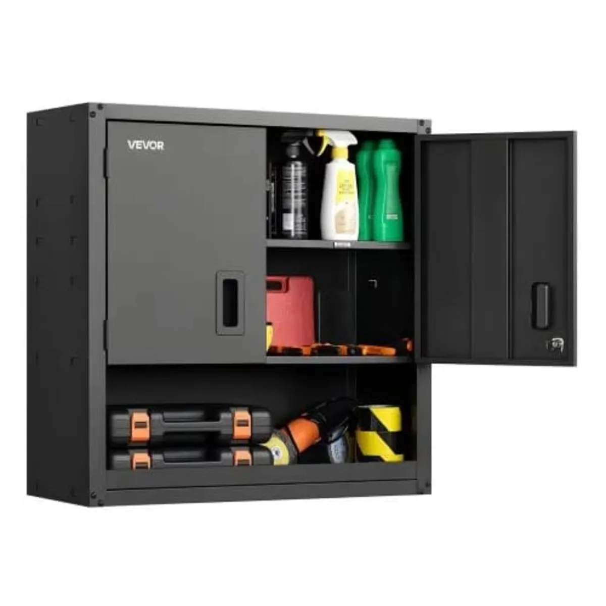 Metal Wall Cabinet, 76.2W x 30.5D x 76.2H Inch, St - Image 1