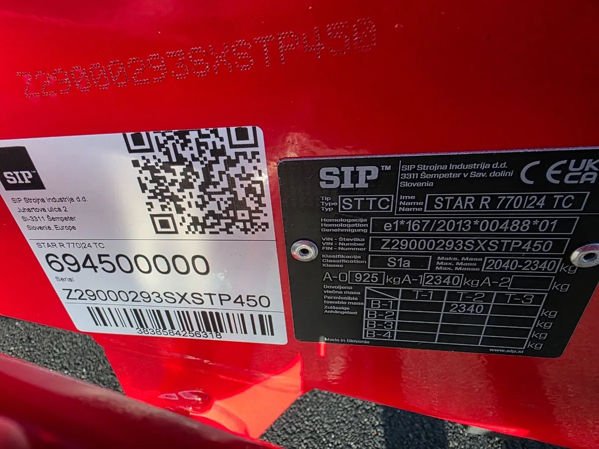 SIP STAR R 770|24 TC Rotary Rake - Image 3
