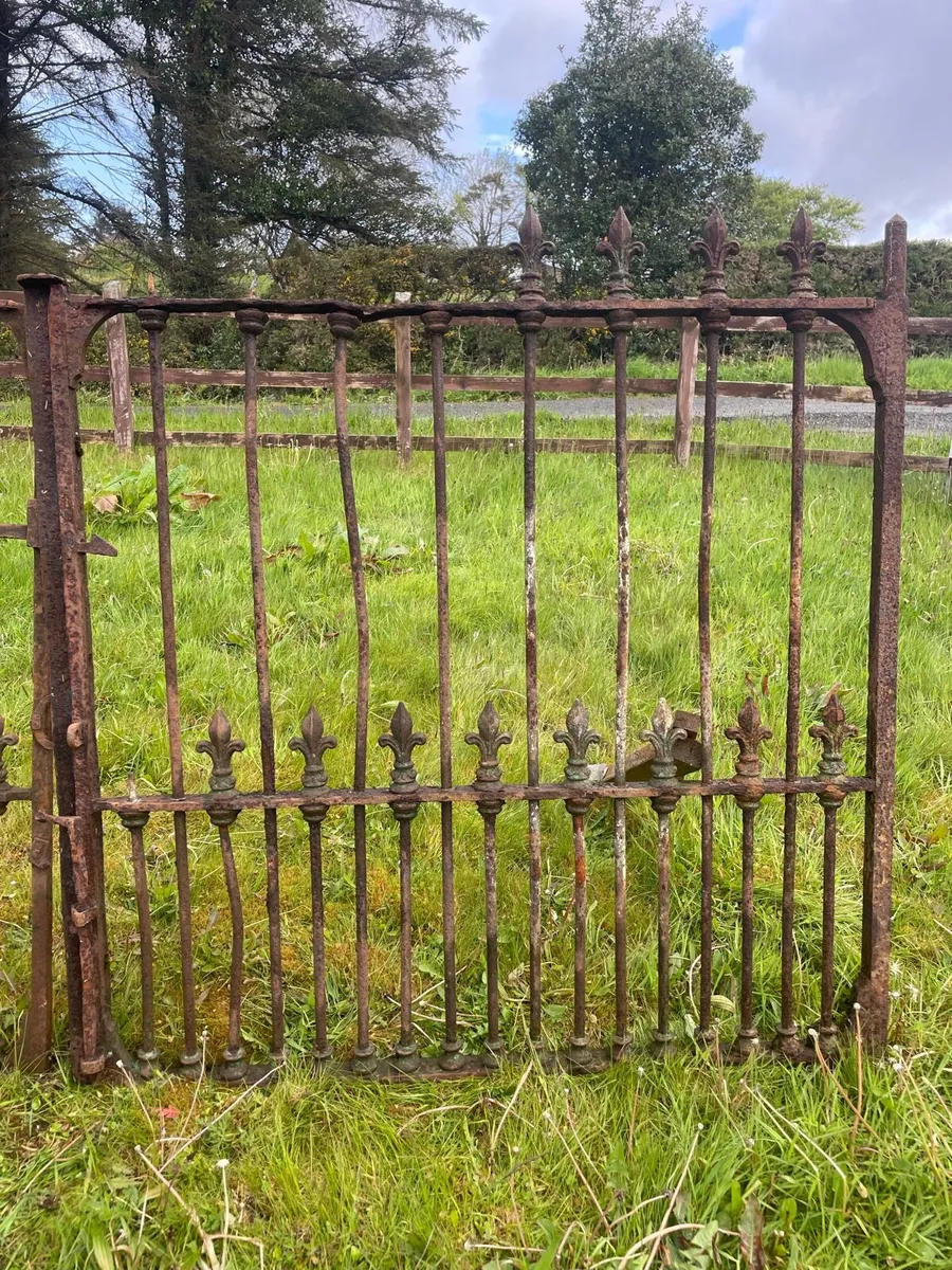 Pair of victorian wrought iron gates - Image 3