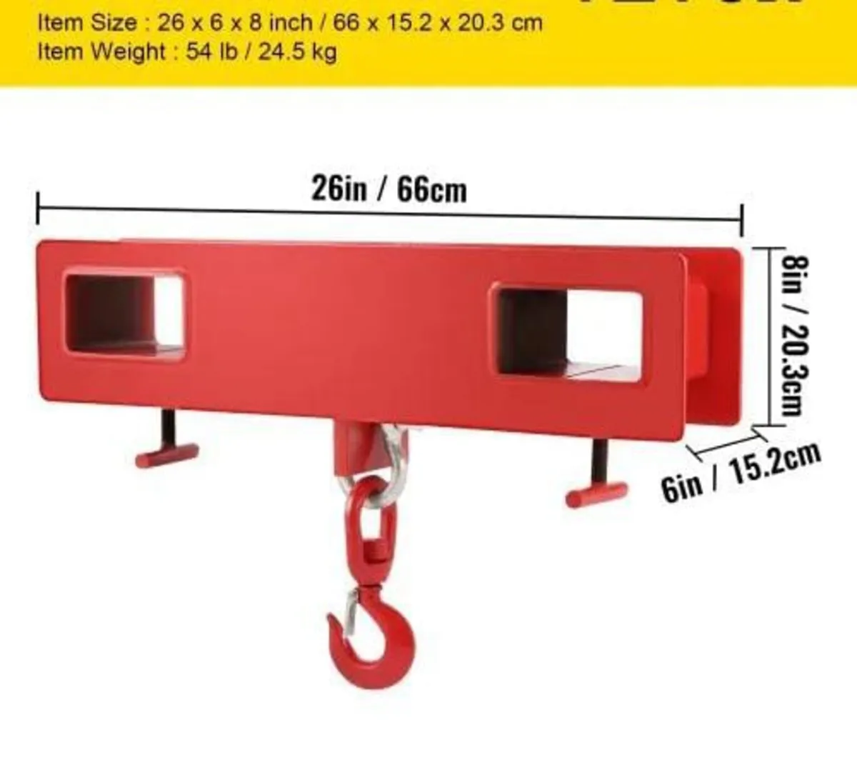 2 Ton Forklift Lifting Hook 4000 LBS/2000KG Capaci - Image 2