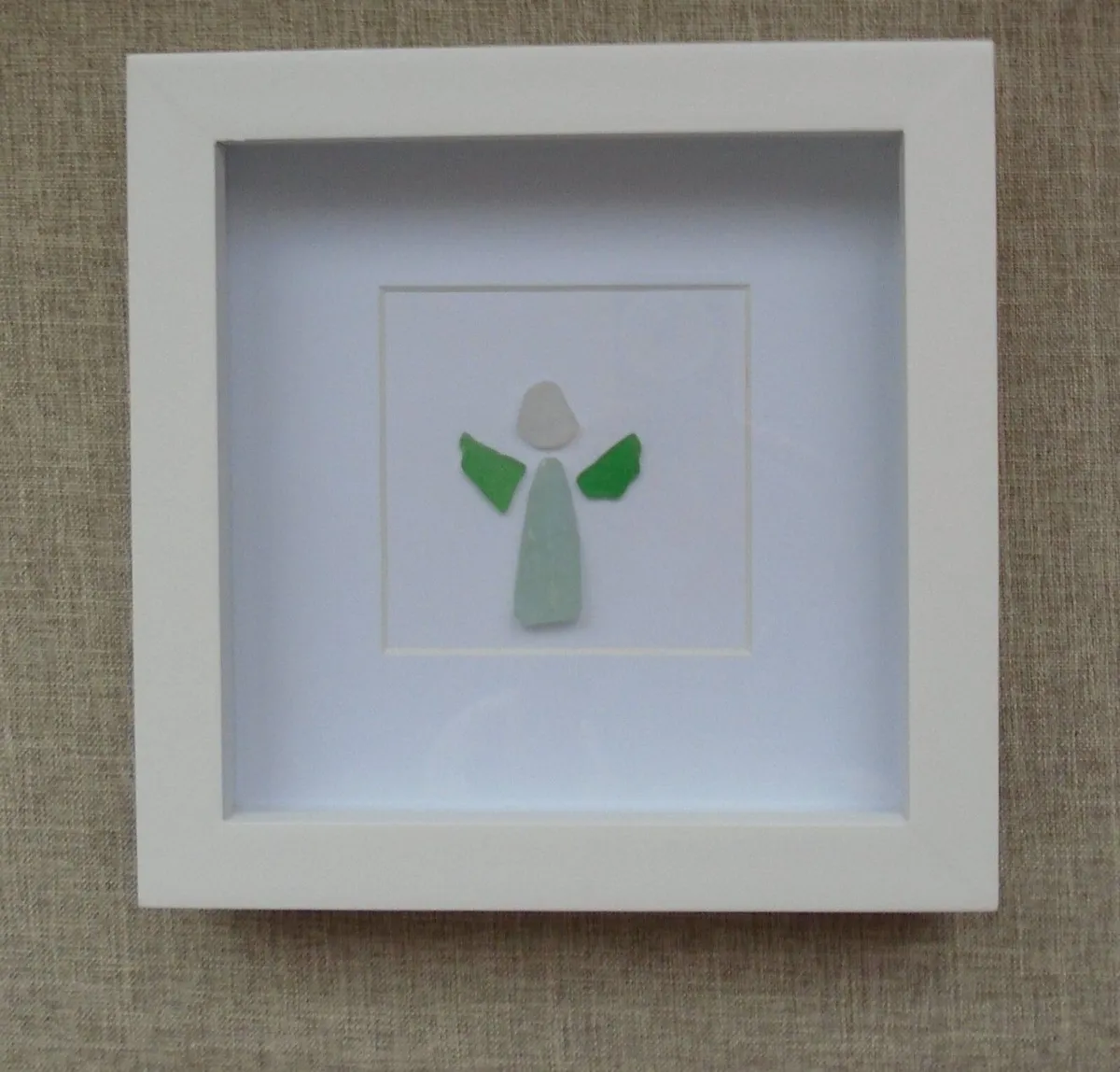 Seaglass angel picture, Home decor, Angel frame - Image 4