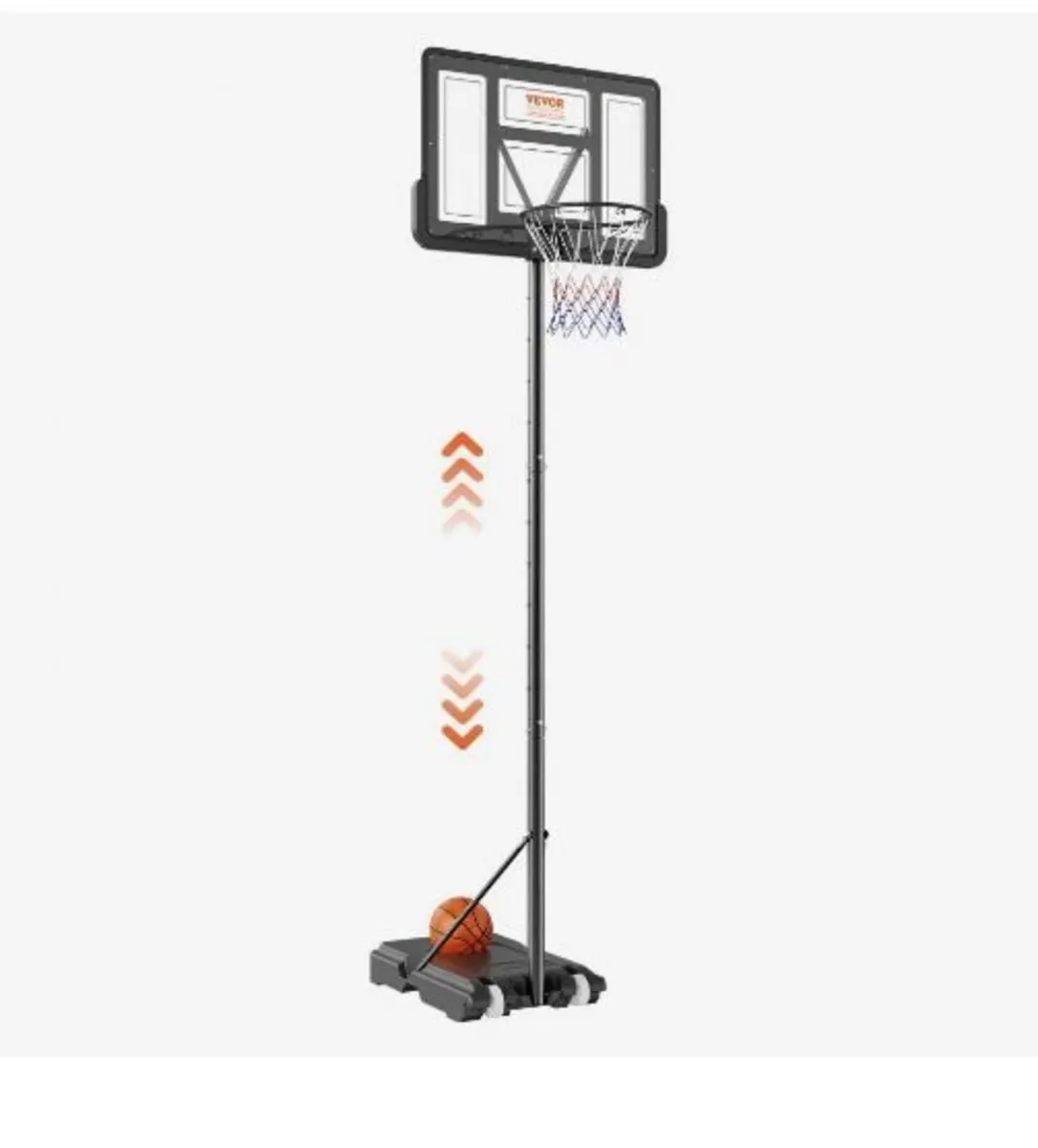 Basketball Hoop, 4-10 ft Adjustable Height - Image 3